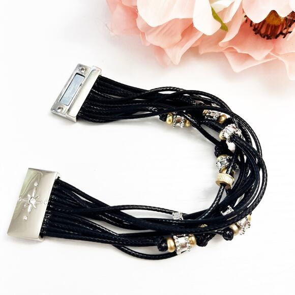 Chico's Mixed Metal Charmy Multistrand Magnetic Bracelet - Picture 2 of 6